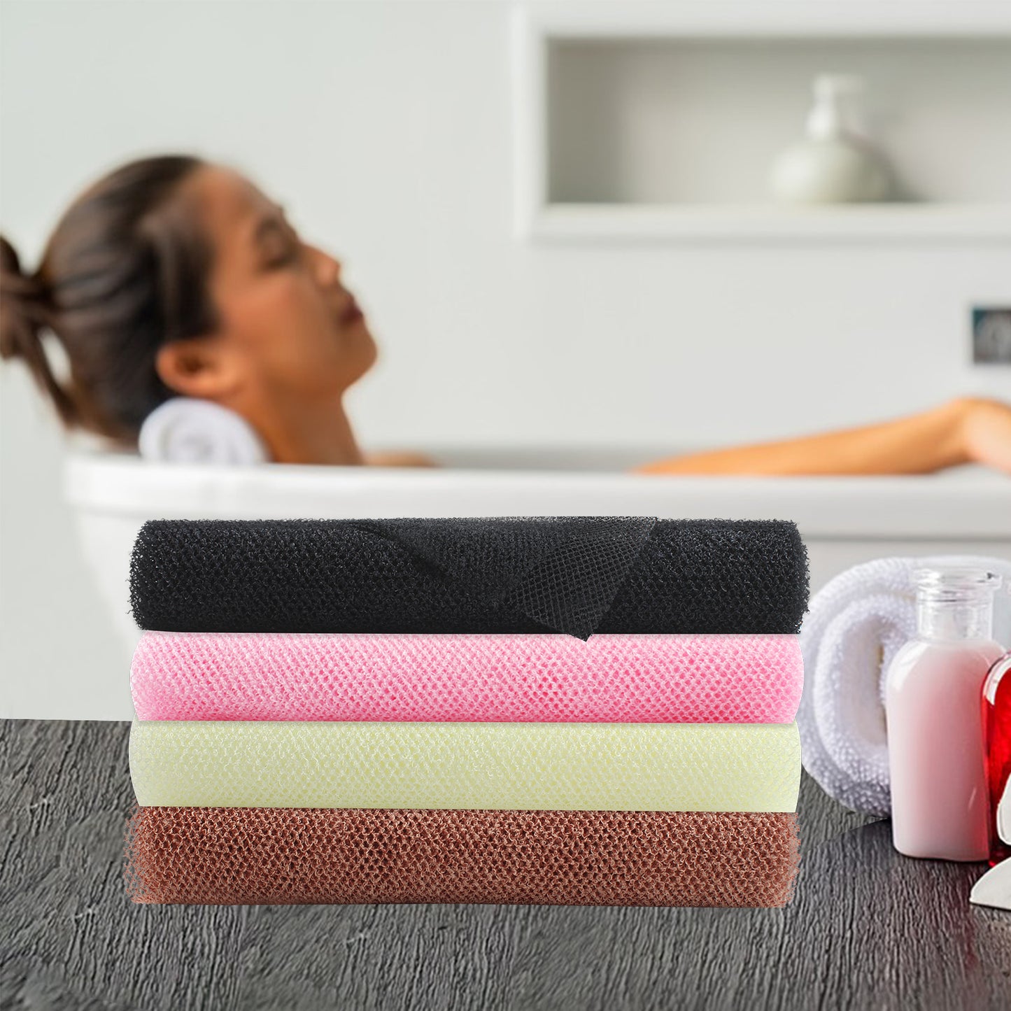 African Net Sponge(Black+Red+White+Brown))