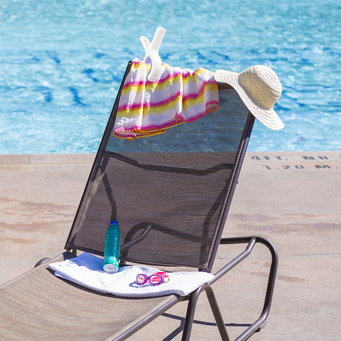 Beach Towel Clips for Beach Chairs, Set of 6(Purple)