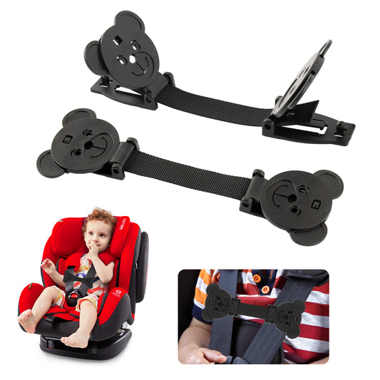 Anti Escape Car Seat Strap, Bear-Shaped(2 Pack)