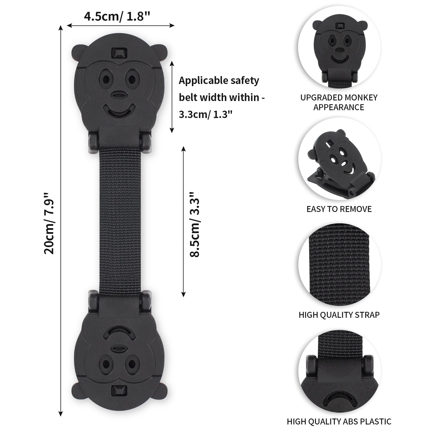Car Seat Strap Anti Escape with Dolls(2 Pack)