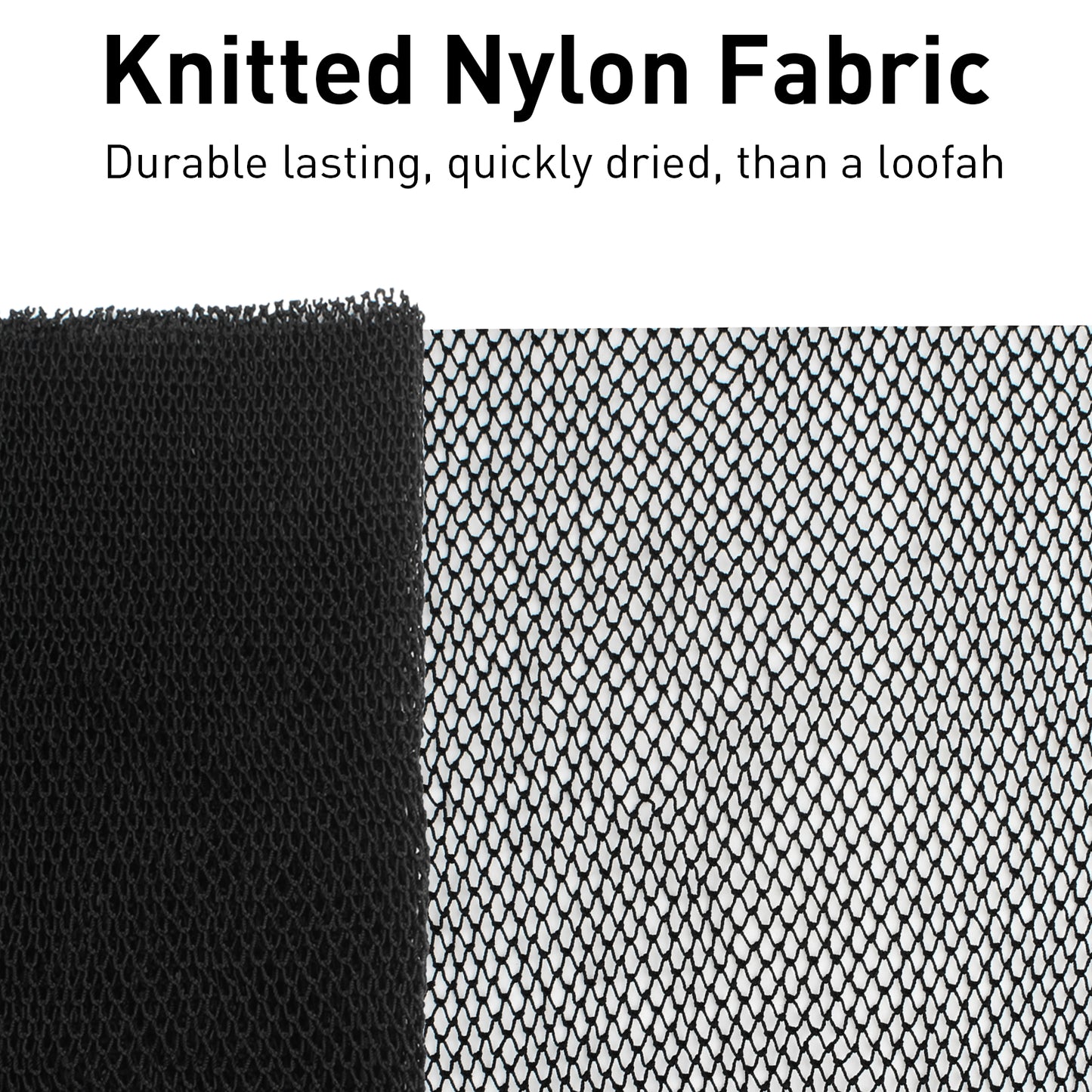 Knotted African Net Sponge（Black+Pink）