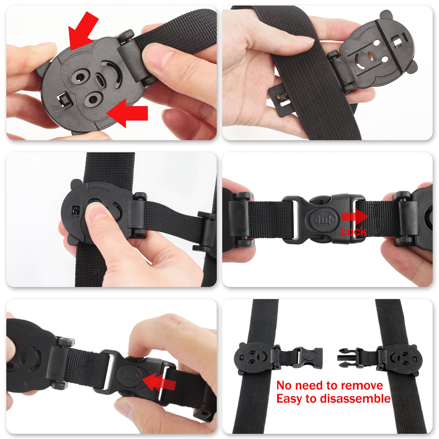 Anti Escape Baby Harness Chest Clip, Monkey(2 Pack)