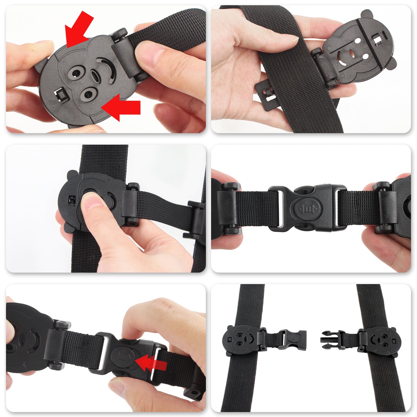 Anti Escape Baby Harness Chest Clip, Monkey(2 Pack)