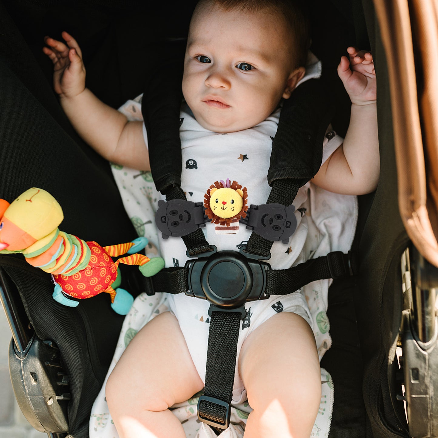 Car Seat Strap Anti Escape with Dolls(2 Pack)