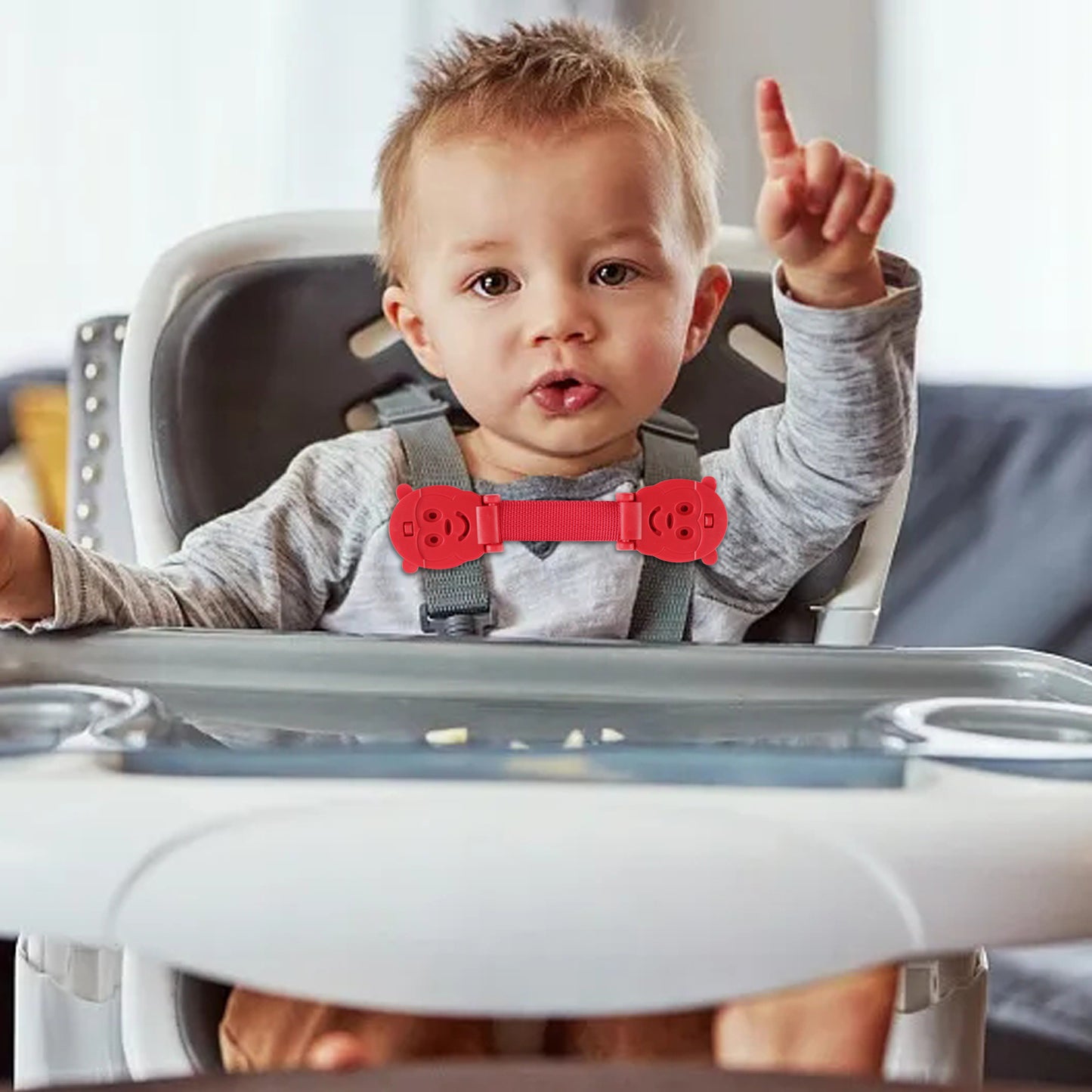 Anti Escape Baby Harness Chest Clip, Red Monkey(2 Pack)